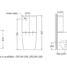 Code Pure Overheight Toilet Suite gallery detail image