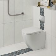 Alix Ambulant Wall-Faced Toilet Suite, Gloss White gallery detail image