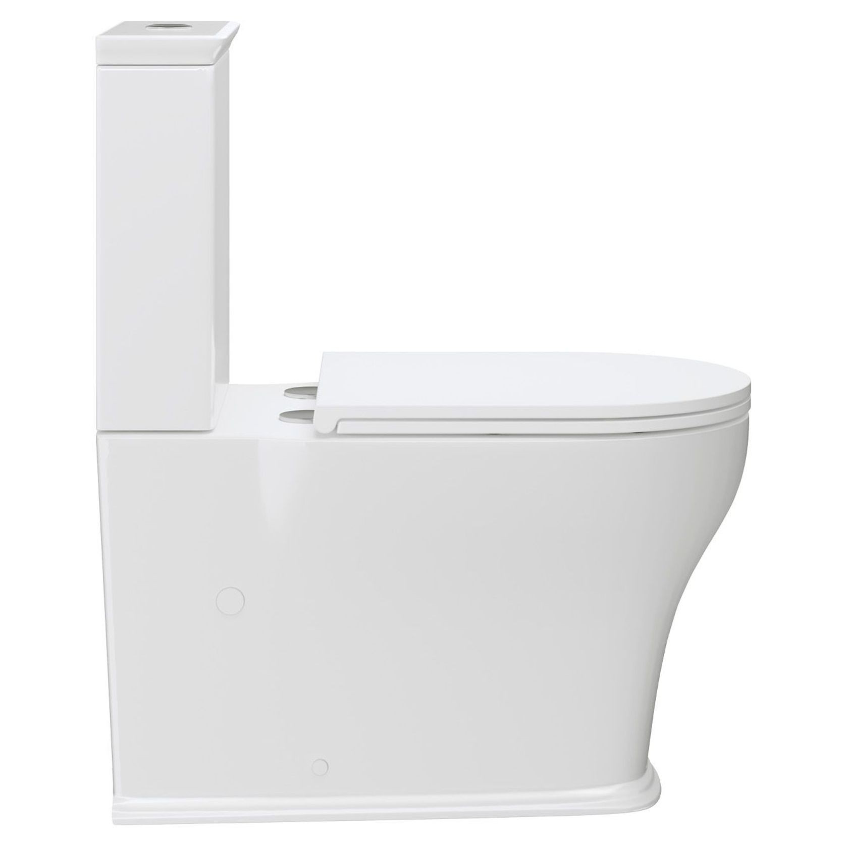 Lillian Tornado Flush Back-To-Wall Toilet, Slim Seat gallery detail image