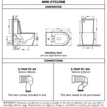 Mini Cyclone Matte Black Toilet Suite gallery detail image