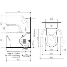 Opal Easy Height Cleanflush Suite with Nurse Call Armrests gallery detail image