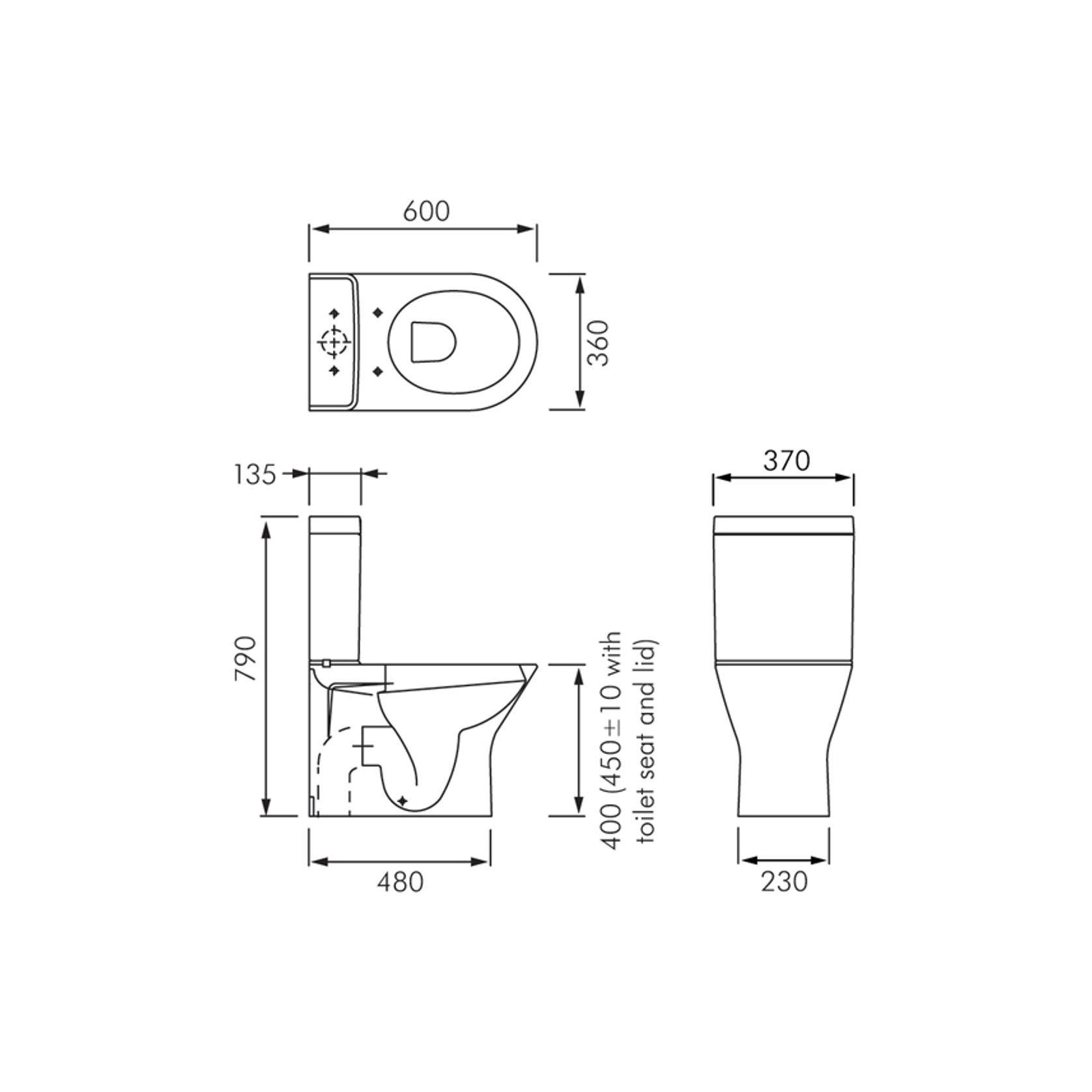 RAK Resort Rimless Wall Faced Toilet Suite gallery detail image