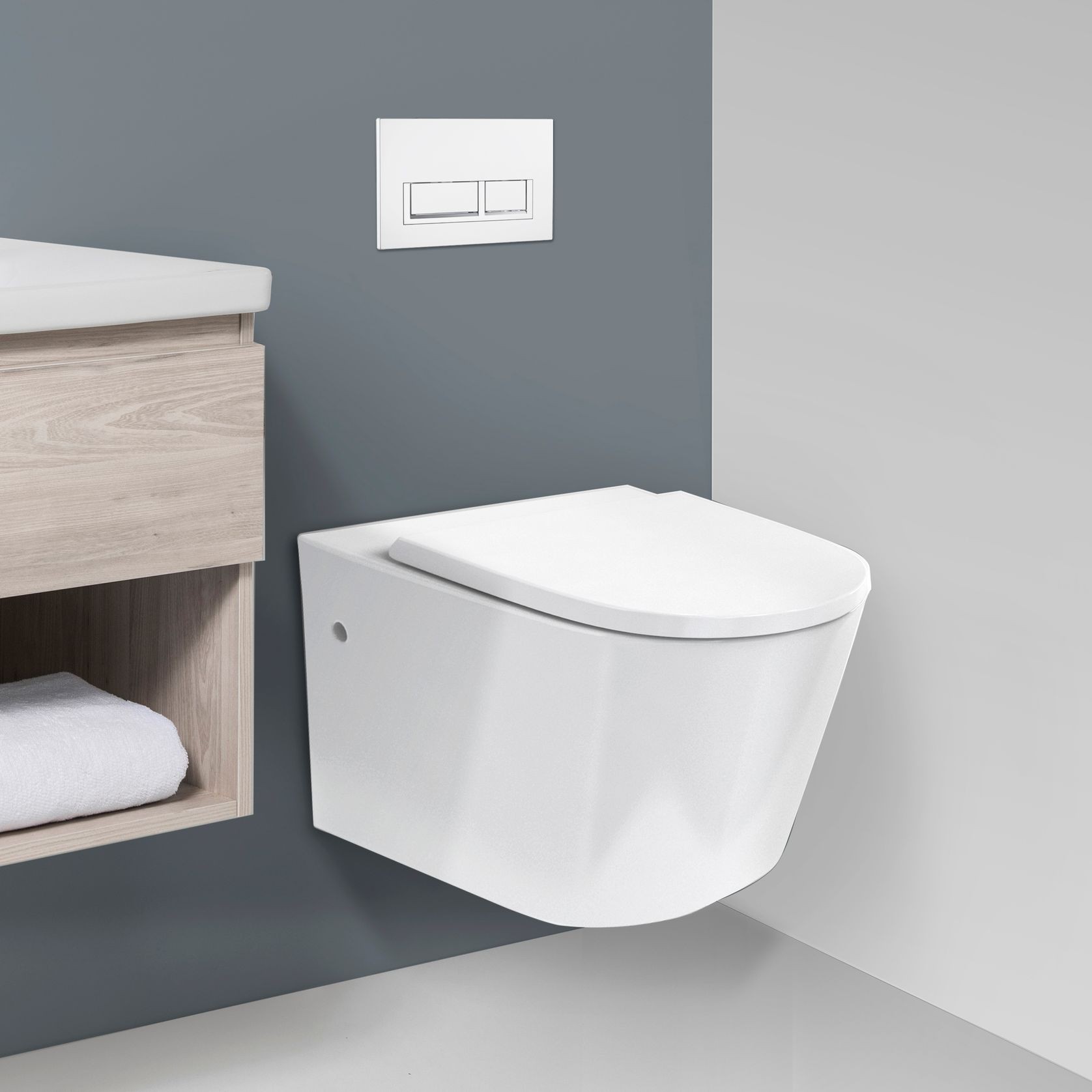 Sphere Easy Height Rimless Wall-Hung Toilet Suite gallery detail image