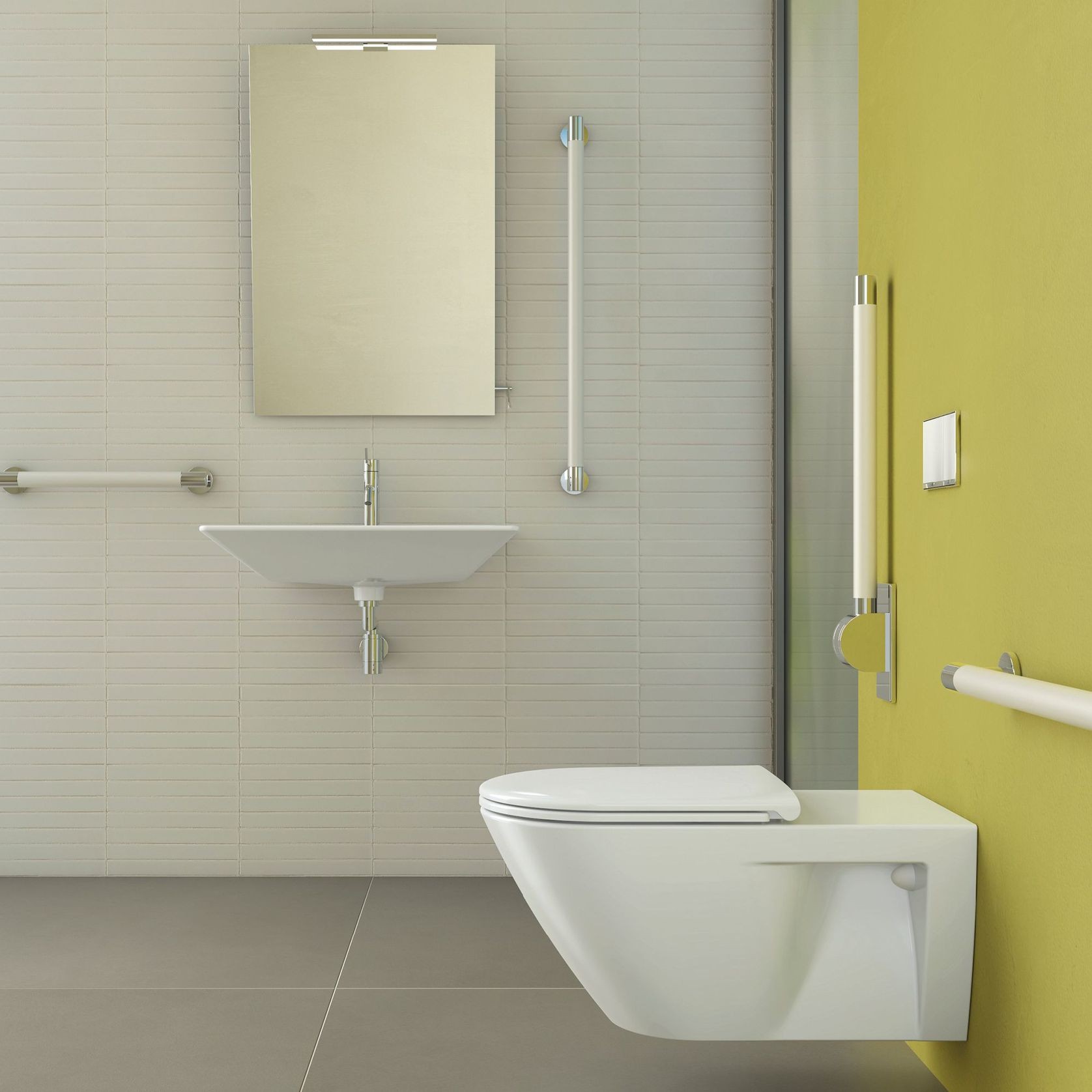Sfera 70 Rimless Wall Hung Toilet With White Seat Ring gallery detail image