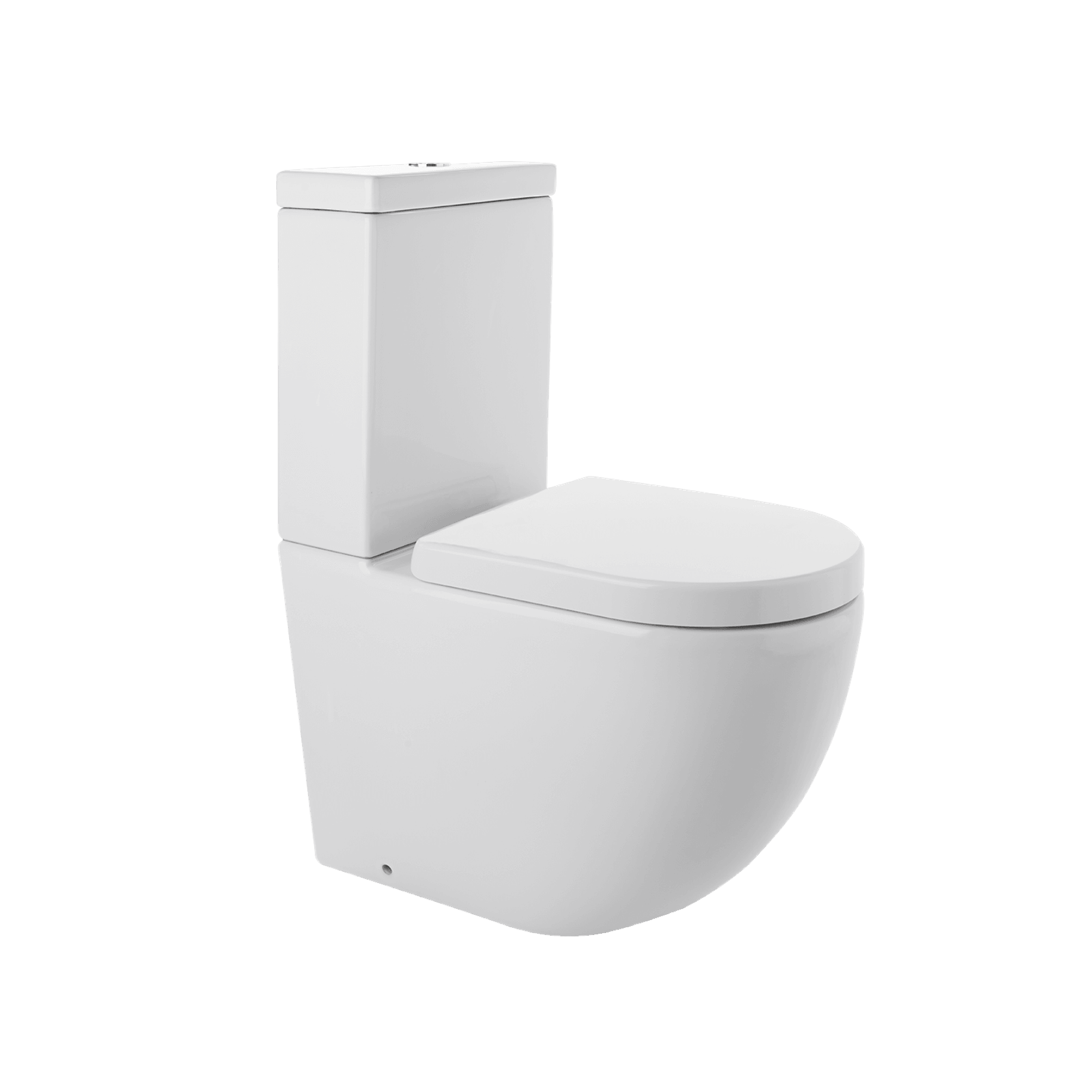 Luci2 Toilet Suite with Thick Seat Gloss White gallery detail image