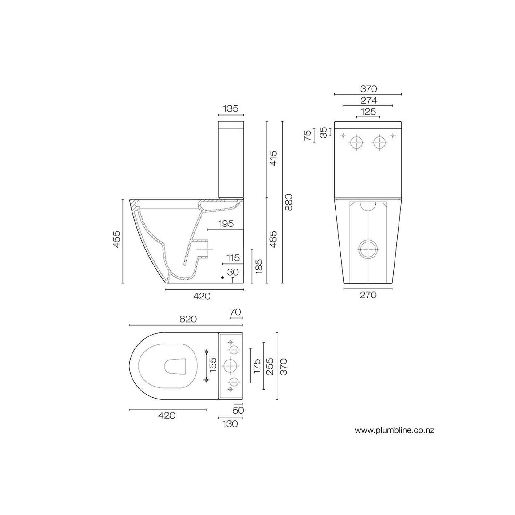 Zen Rimless Overheight Back To Wall Toilet Suite gallery detail image