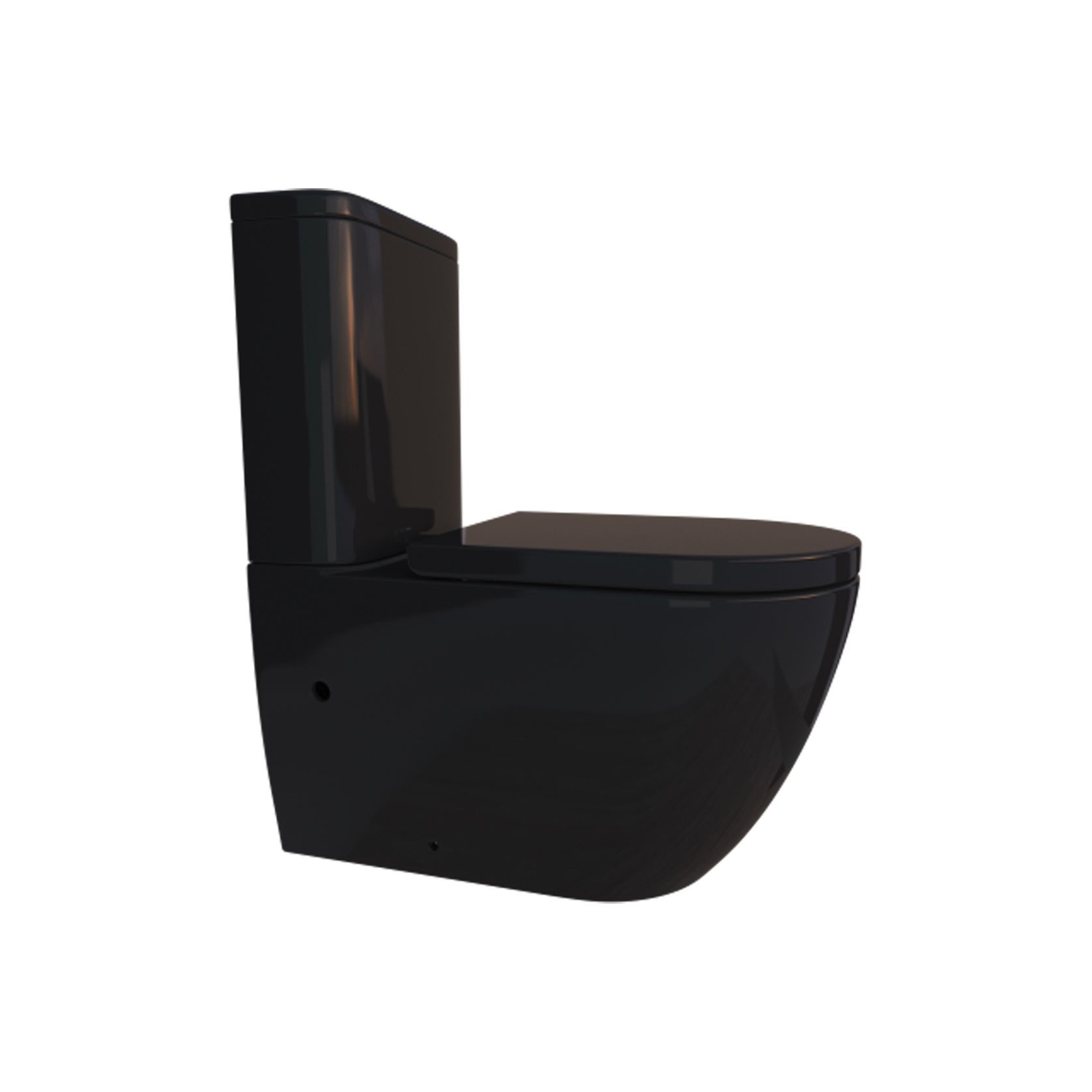 Mini Cyclone Gloss Black Toilet Suite gallery detail image