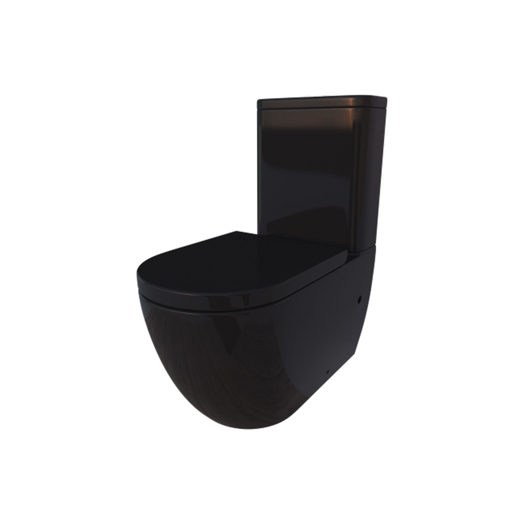 Mini Cyclone Gloss Black Toilet Suite gallery detail image