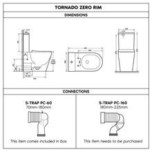 Tornado Zero Rim Toilet Suite in Matte Black gallery detail image
