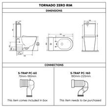 Tornado Zero Rim Toilet Suite in Gloss White gallery detail image