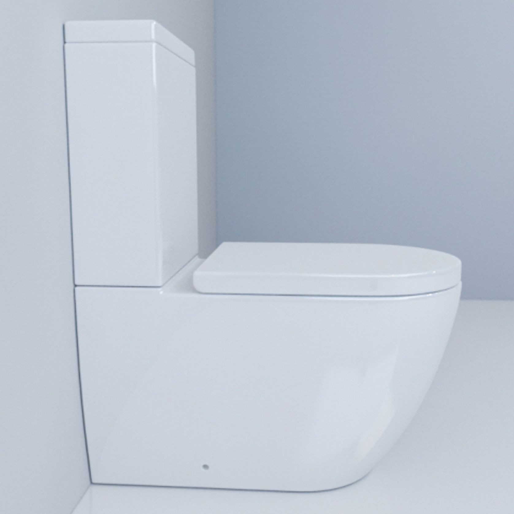 Hurricane Gloss White Toilet Suite gallery detail image