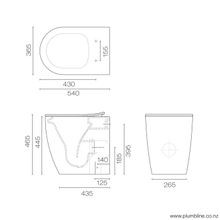 Zen Rimless Overheight Floor Mount Toilet gallery detail image