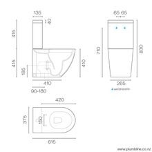 Zen Rimless Back To Wall Toilet Suite Standard Seat gallery detail image