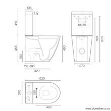 Zen Rimless Overheight Back To Wall Toilet Suite Slim gallery detail image