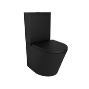 Vivo Toilet Suite Thick Seat Matte Black gallery detail image