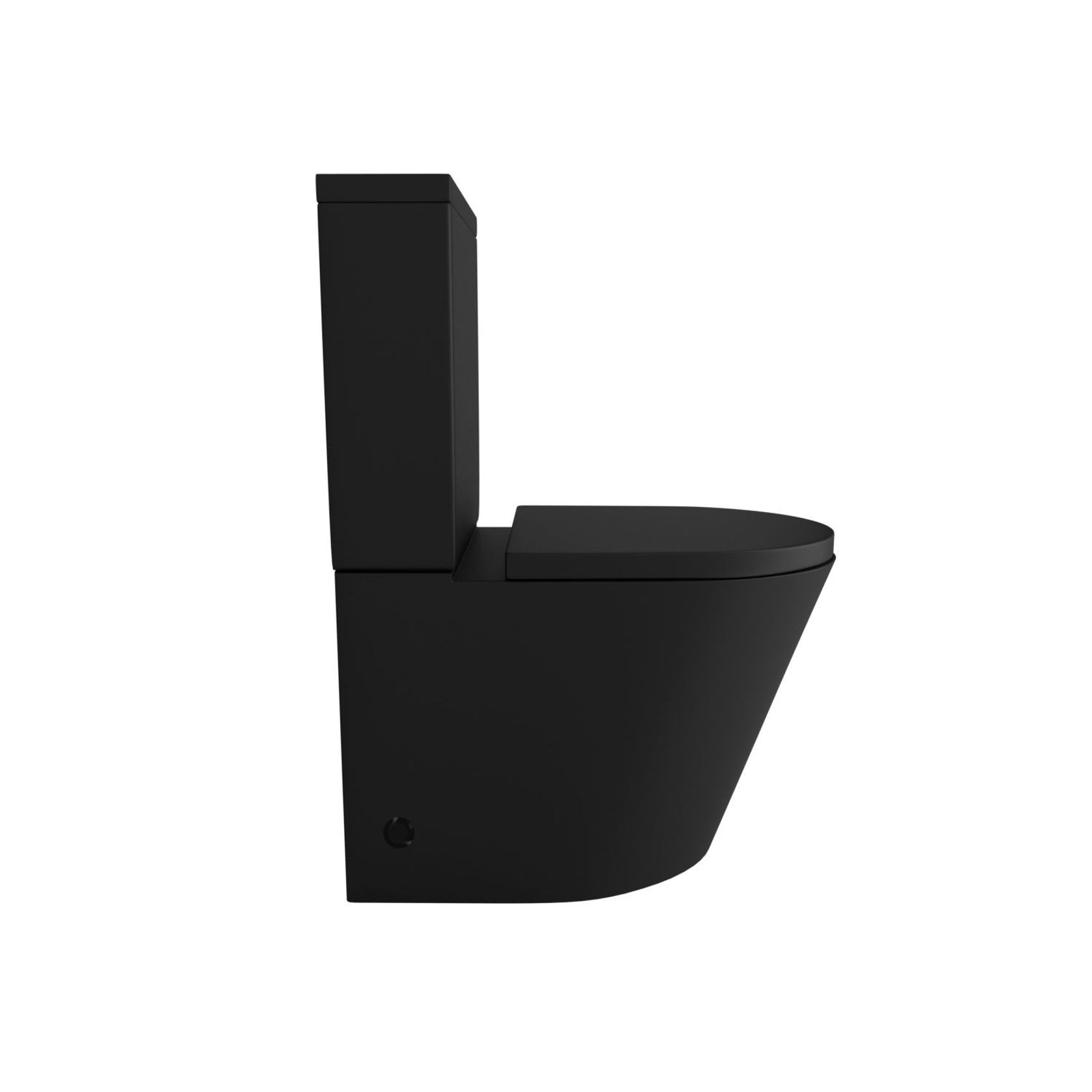 Vivo Toilet Suite Thick Seat Matte Black gallery detail image