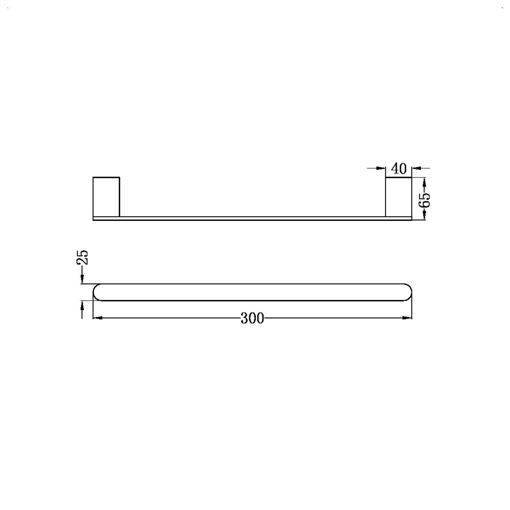 Bianca Hand Towel Rail | Chrome gallery detail image