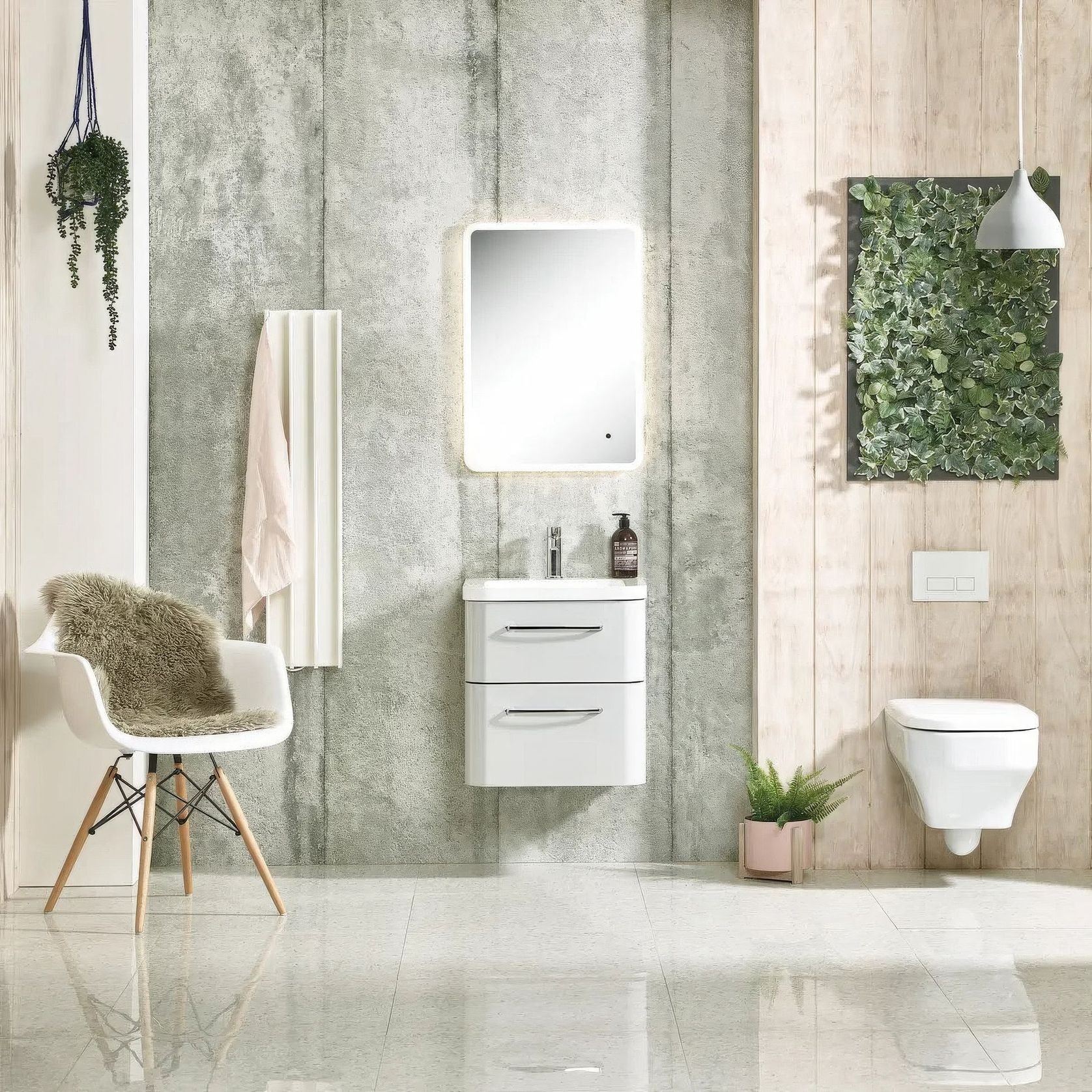 Gordon Heated Towel Rail | White gallery detail image