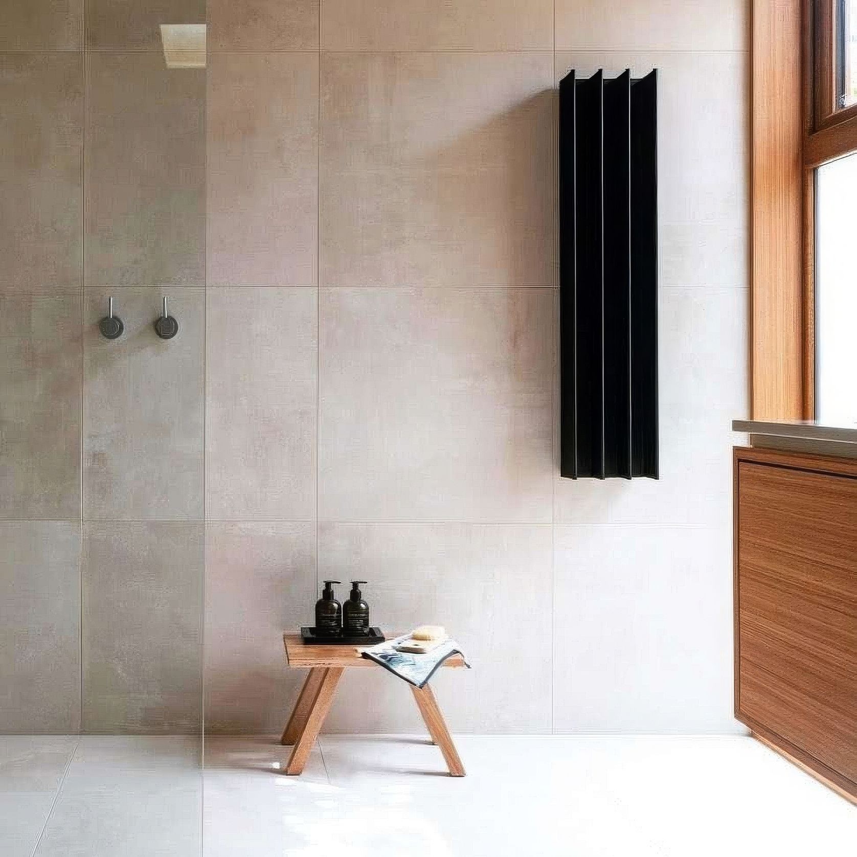 Gordon Heated Towel Rail | Black gallery detail image