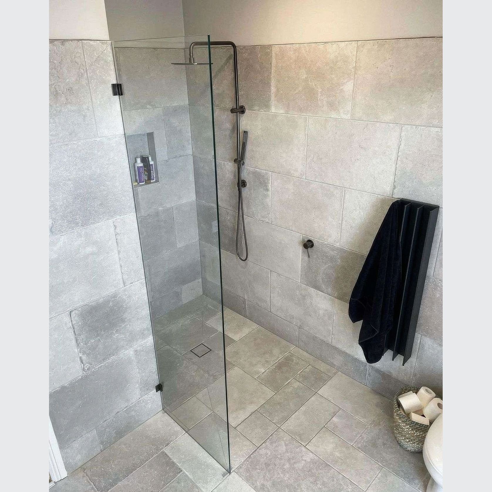 Gordon Heated Towel Rail | Black gallery detail image