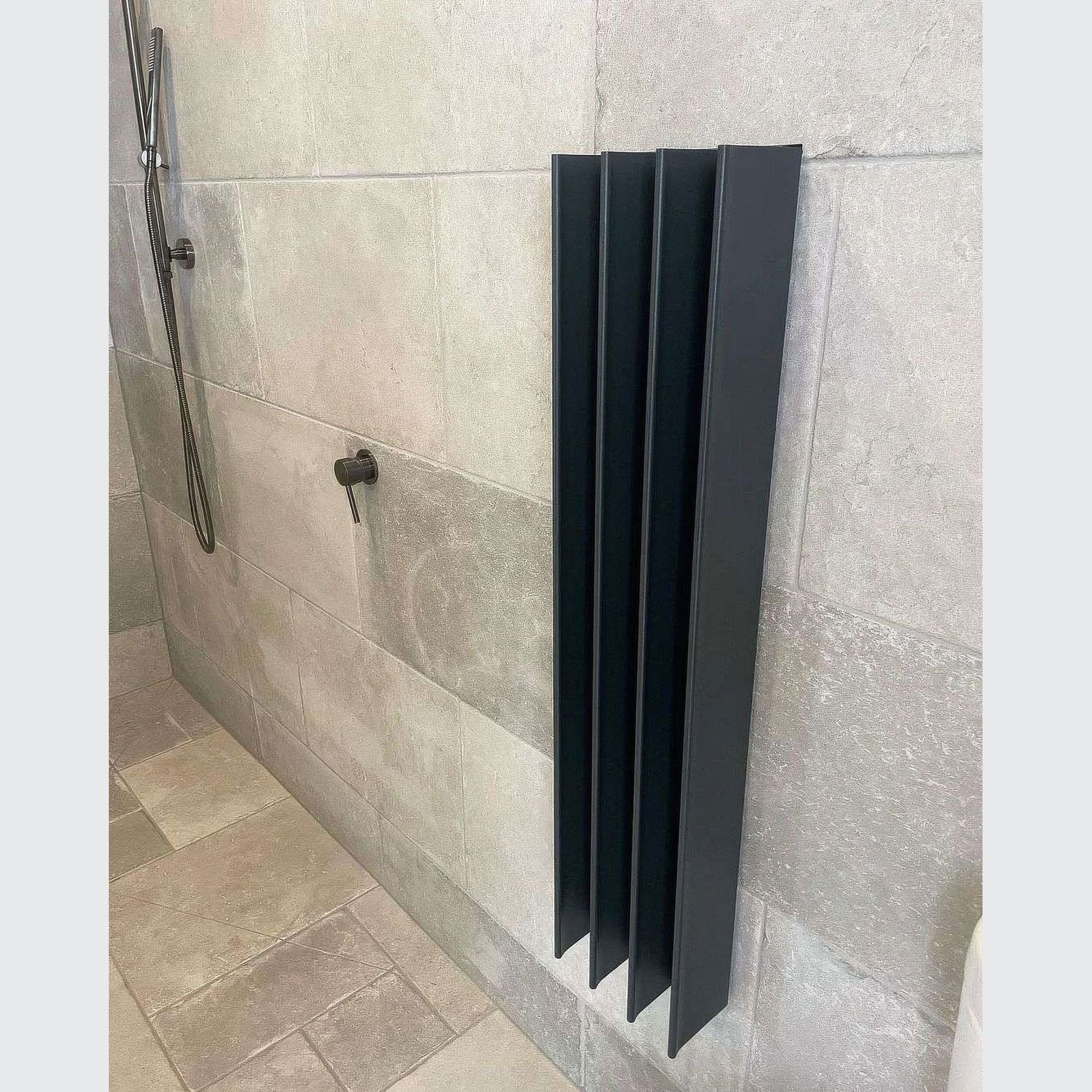 Gordon Heated Towel Rail | Black gallery detail image