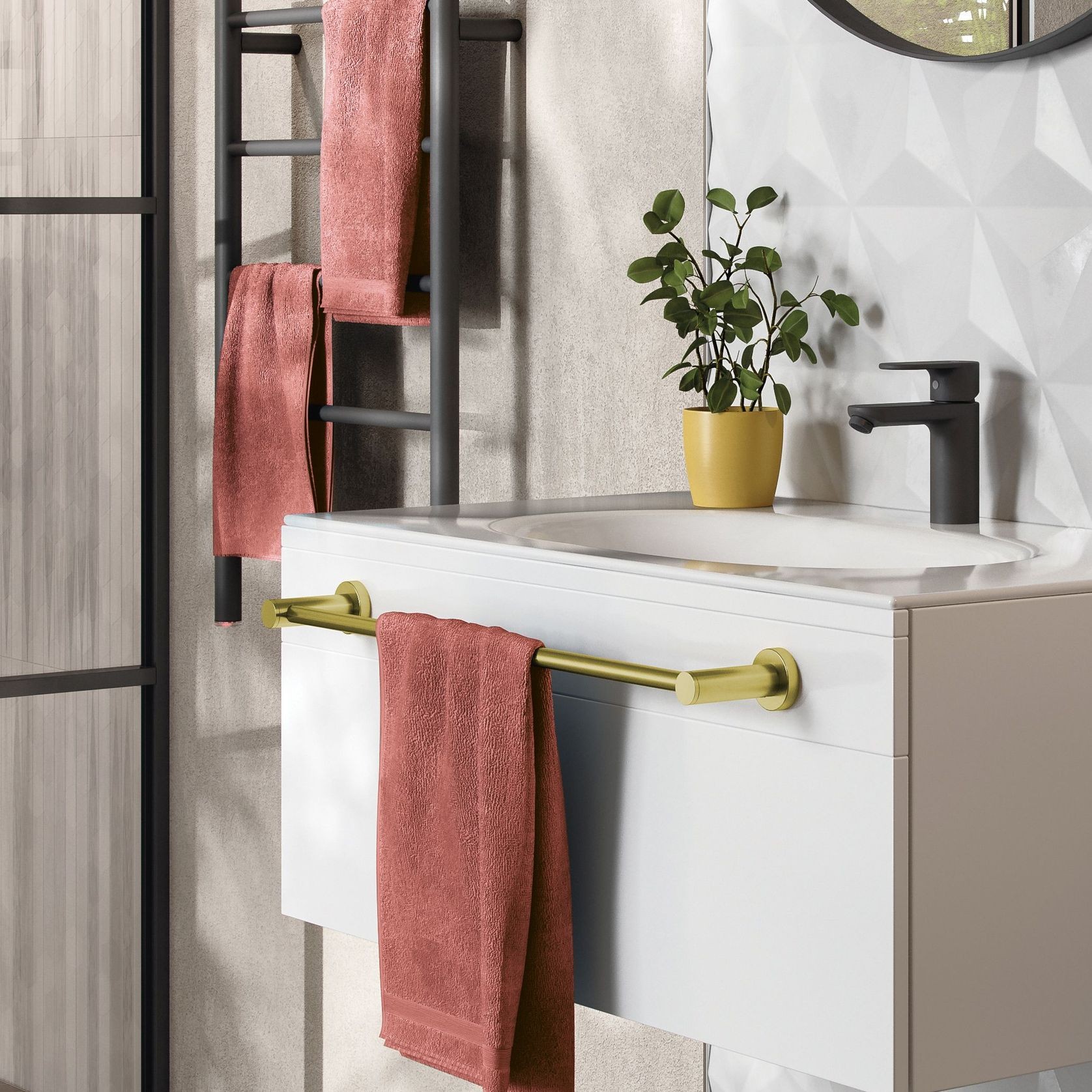 Single Towel Rail 430mm - 4600 Series Number 4670 gallery detail image