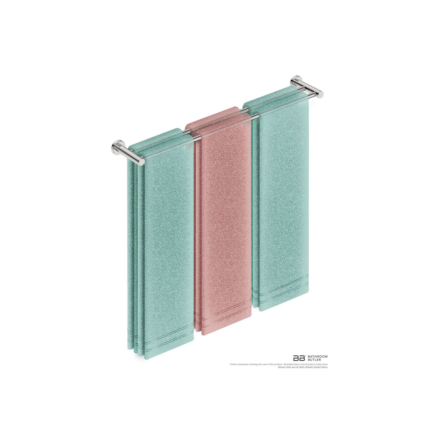 Double Towel Rail 800mm - 4600 Series Number 4685 gallery detail image