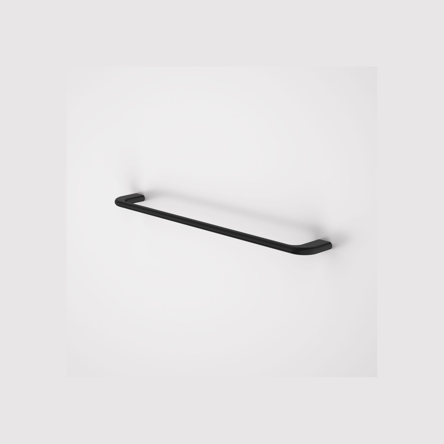 Contura II 620mm Single Towel Rail | Matte Black gallery detail image