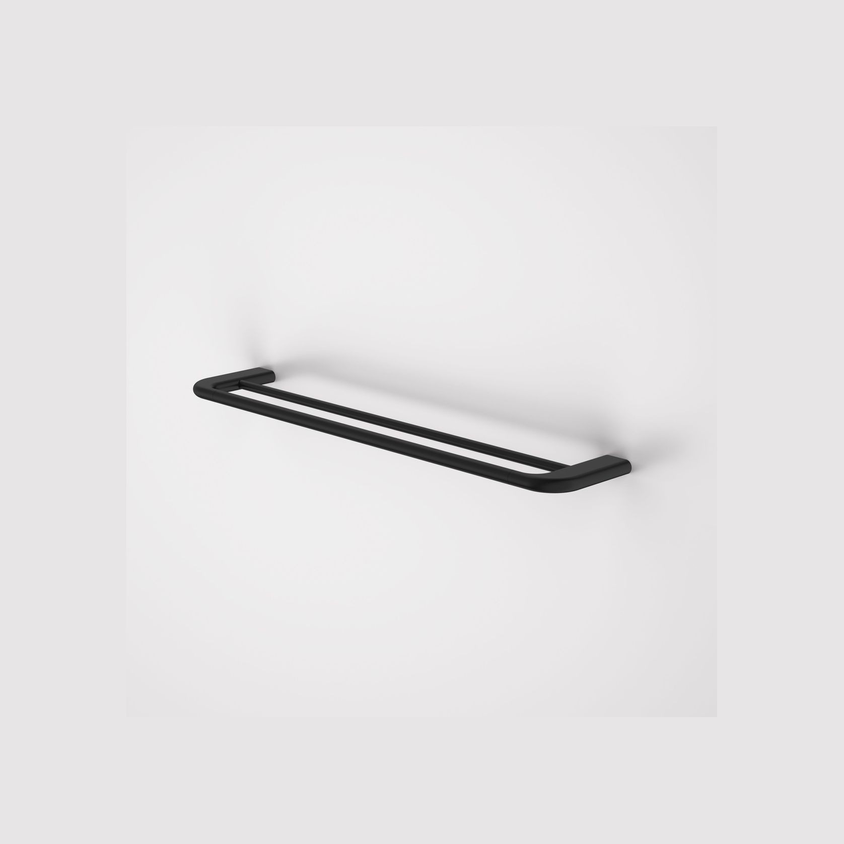 Contura II 620mm Double Towel Rail  | Matte Black gallery detail image