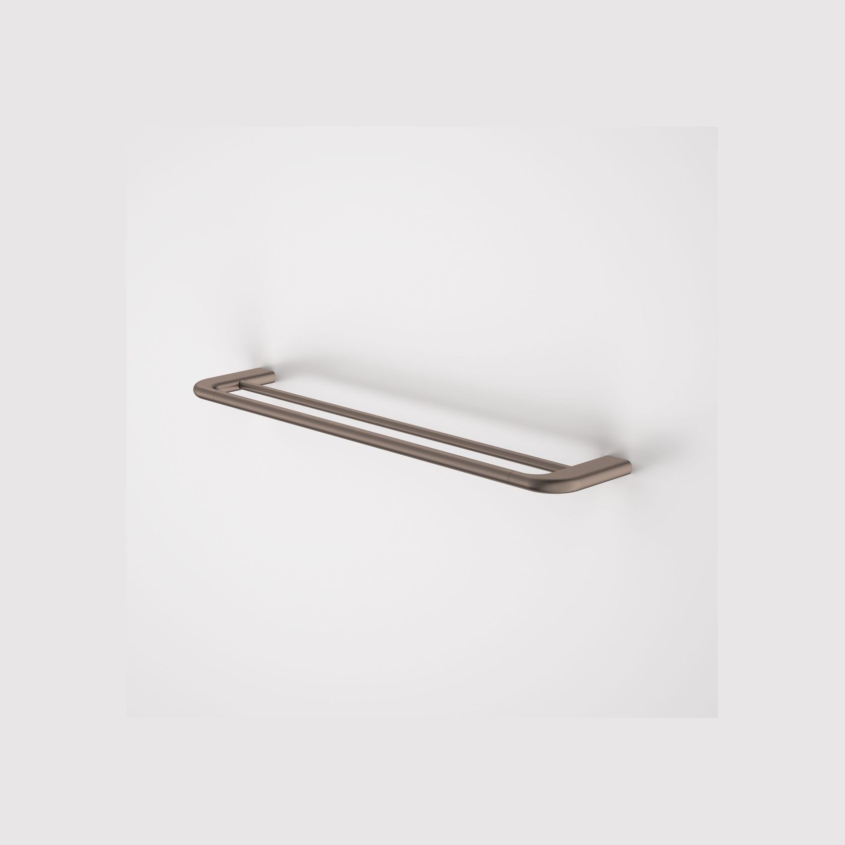 Contura II 620mm Double Towel Rail  | Brushed Bronze gallery detail image