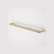 Contura II 820mm Double Towel Rail  | Brushed Brass gallery detail image