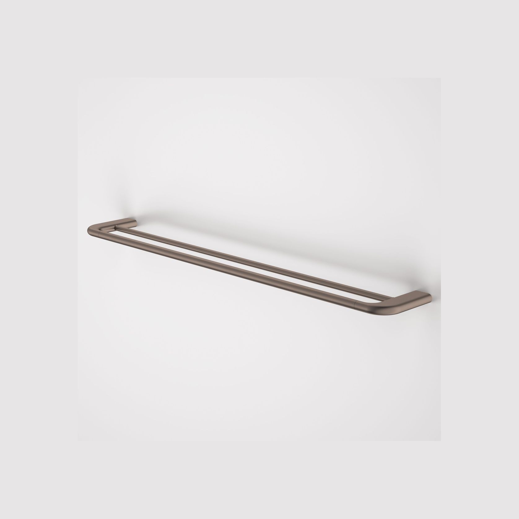 Contura II 820mm Double Towel Rail  | Brushed Bronze gallery detail image