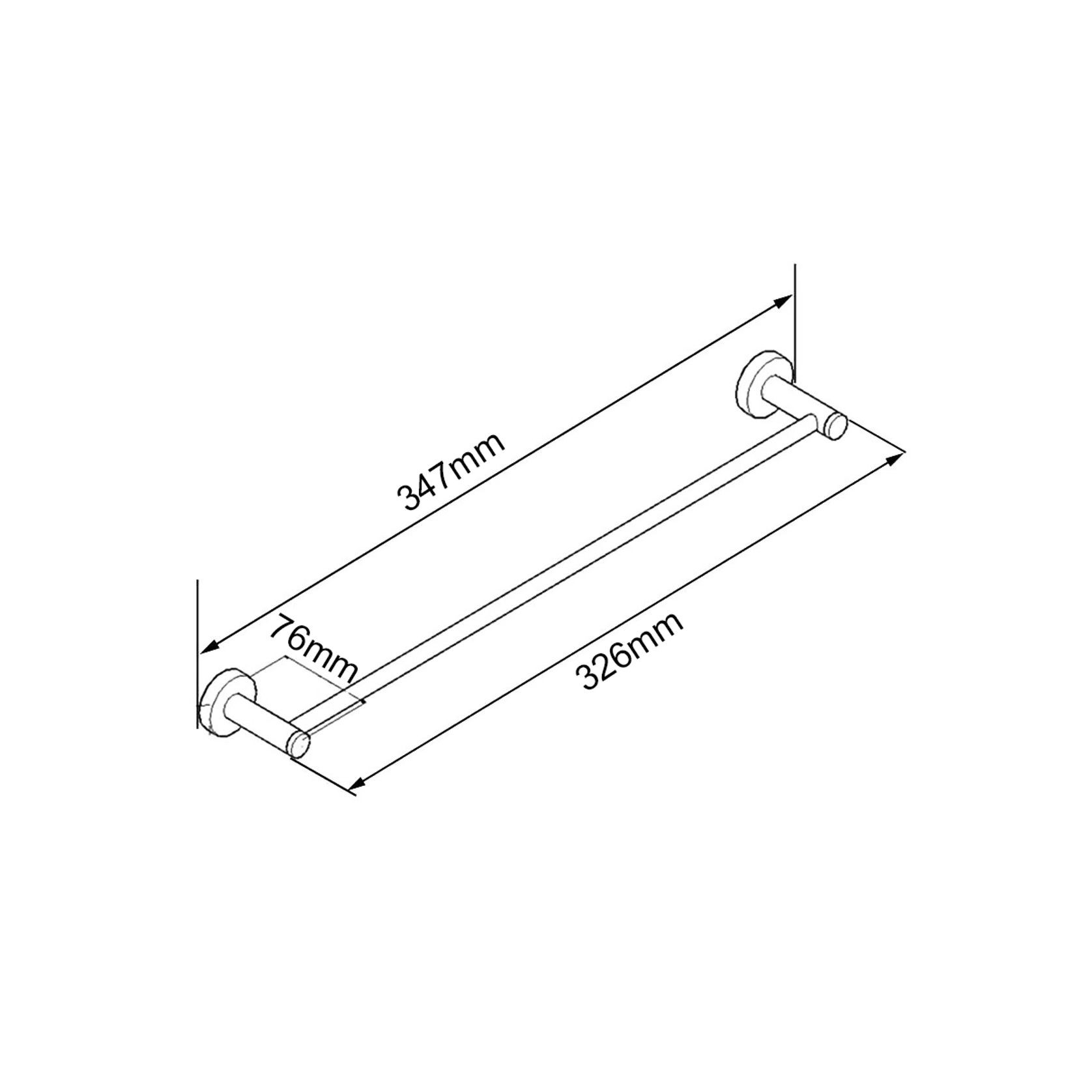 Lucid Pin Hand Towel Rail Light Brushed Brass gallery detail image