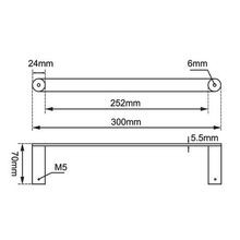 Rushy Hand Towel Rail Gun Metal Grey gallery detail image