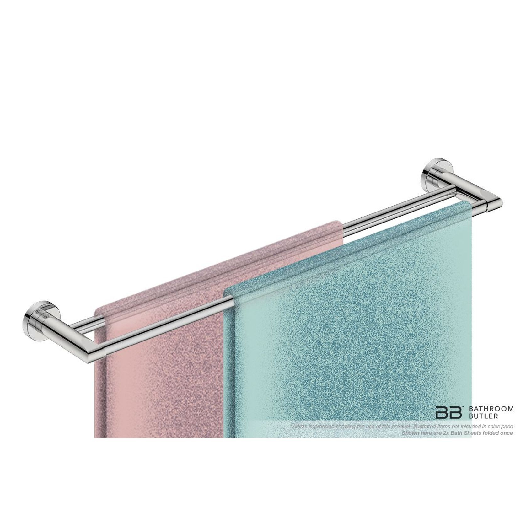 Double Towel Rail 650mm - 8200 Series Number 8282 gallery detail image