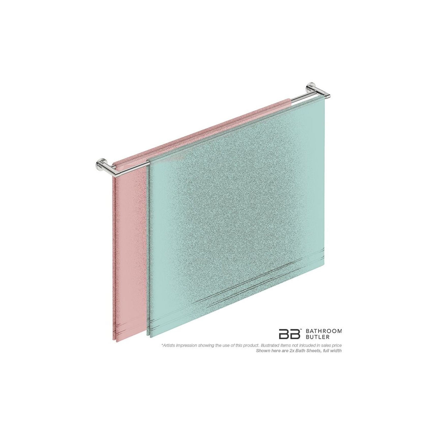 Double Towel Rail 1100mm - 8200 Series Number 8288 gallery detail image