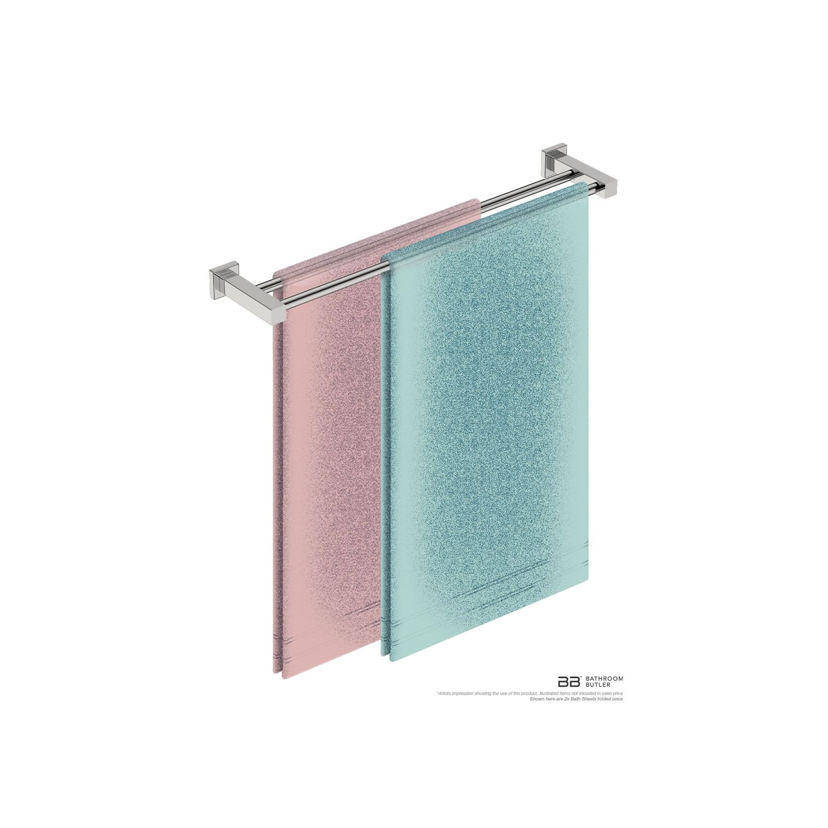 Double Towel Rail 650mm - 8500 Series Number 8582 gallery detail image