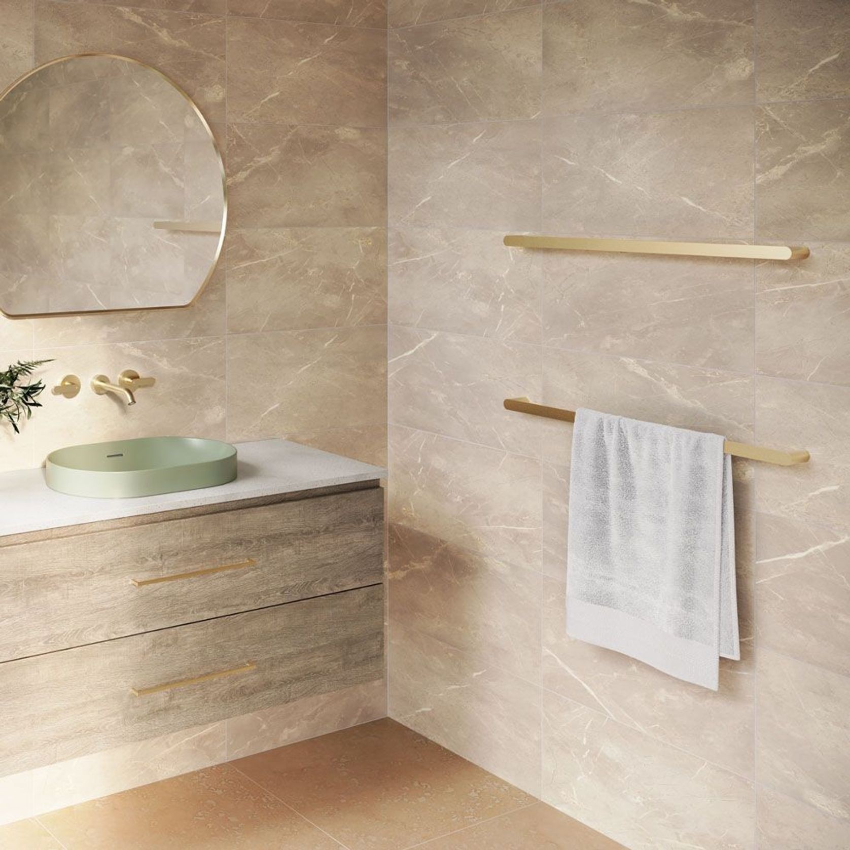 Empire Slim Single Towel Rail gallery detail image