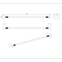 Caddence Single Towel Rail 600mm Brushed Brass gallery detail image