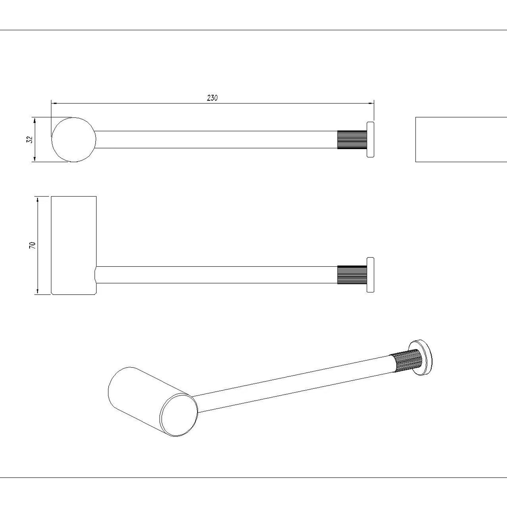 Caddence Towel Holder Gun Metal Grey gallery detail image