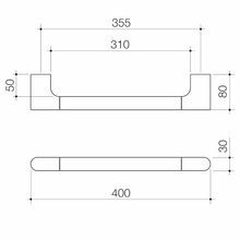Urbane II Universal Rail Straight 400mm - Brushed Brass gallery detail image