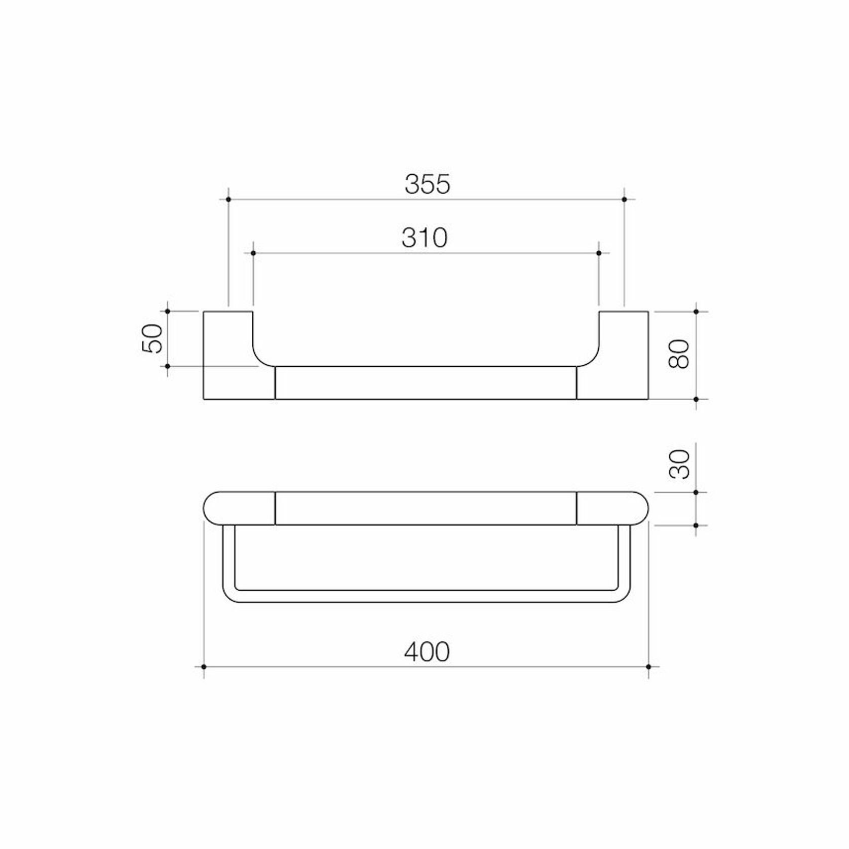 Urbane II Universal Towel Rail Set gallery detail image