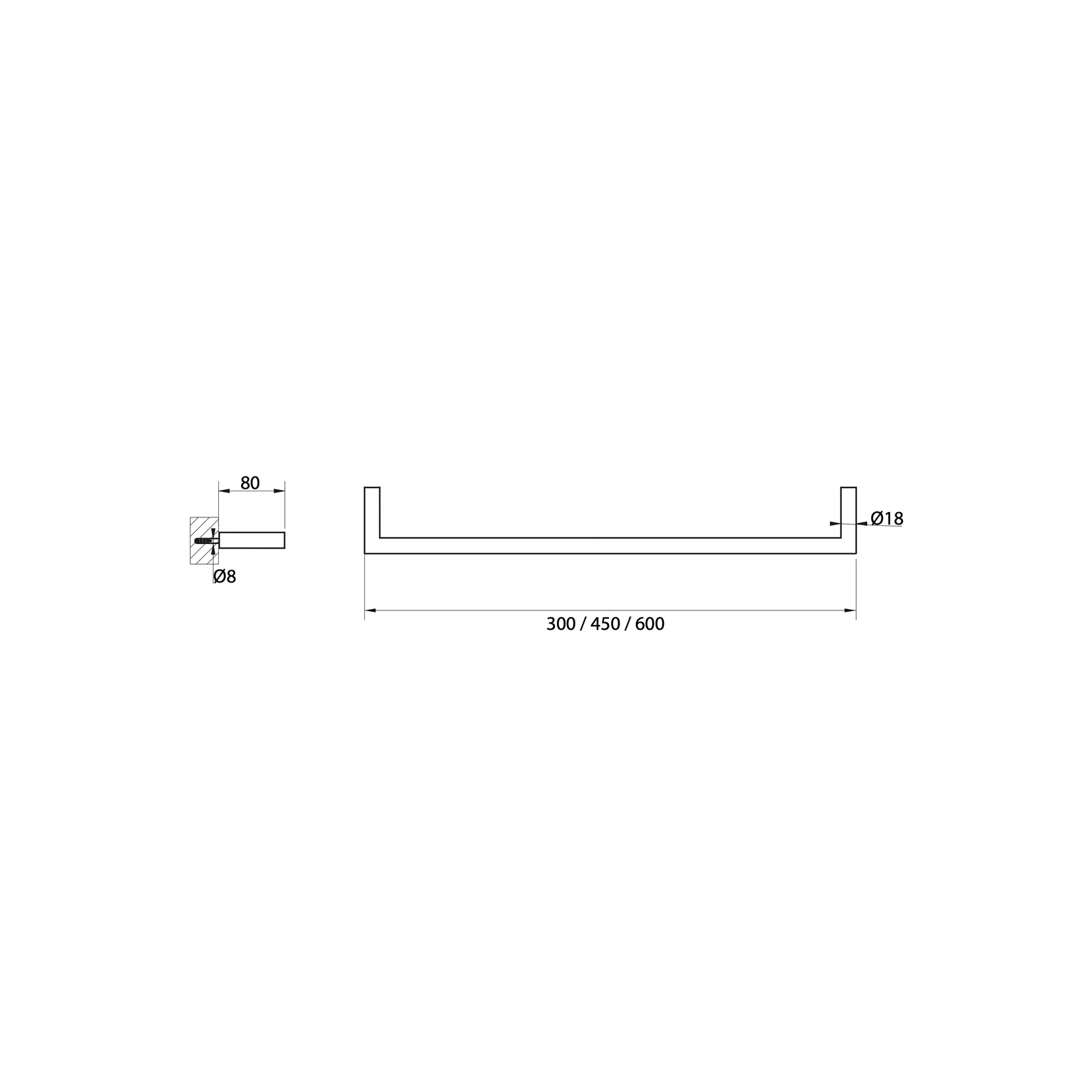 Antonio Frattini AC15 Towel Rail gallery detail image