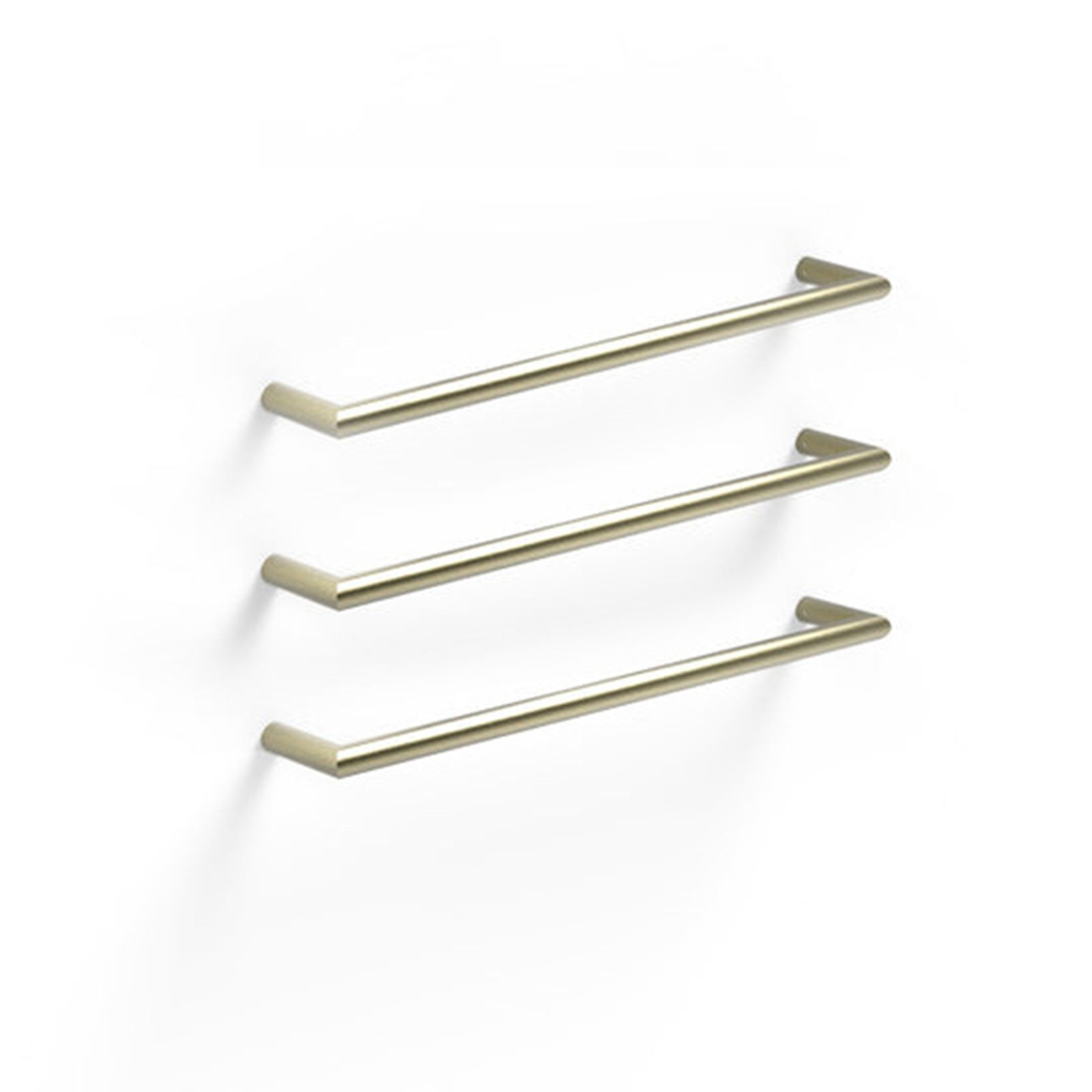 Zara 65 Heated Towel Rail Brushed Brass Organic gallery detail image