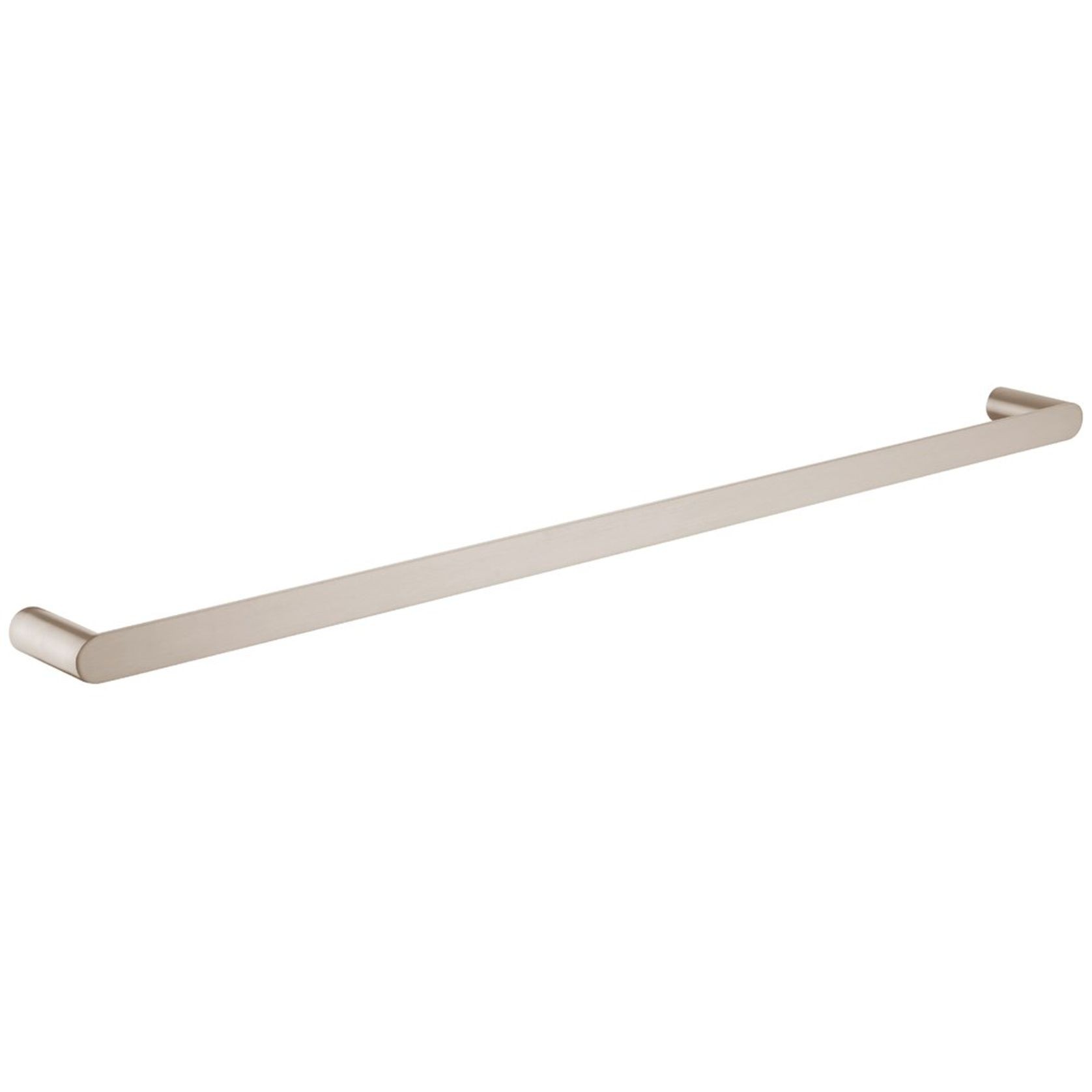 Rushy Single Towel Rail 800mm Brushed Nickel gallery detail image