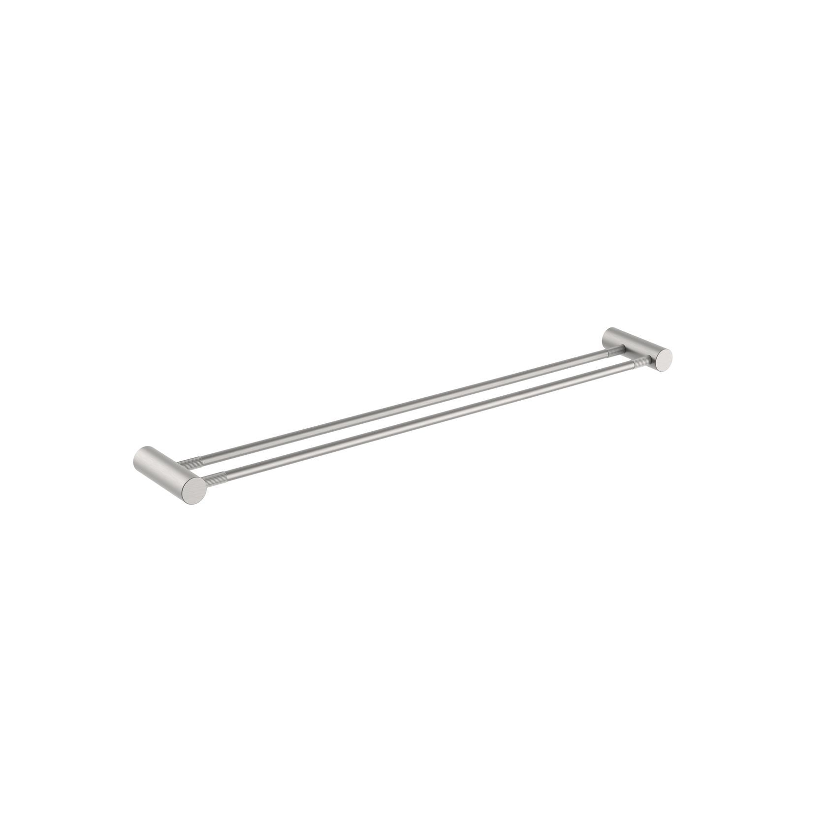 Caddence Double Towel Rail 800mm Brushed Nickel gallery detail image