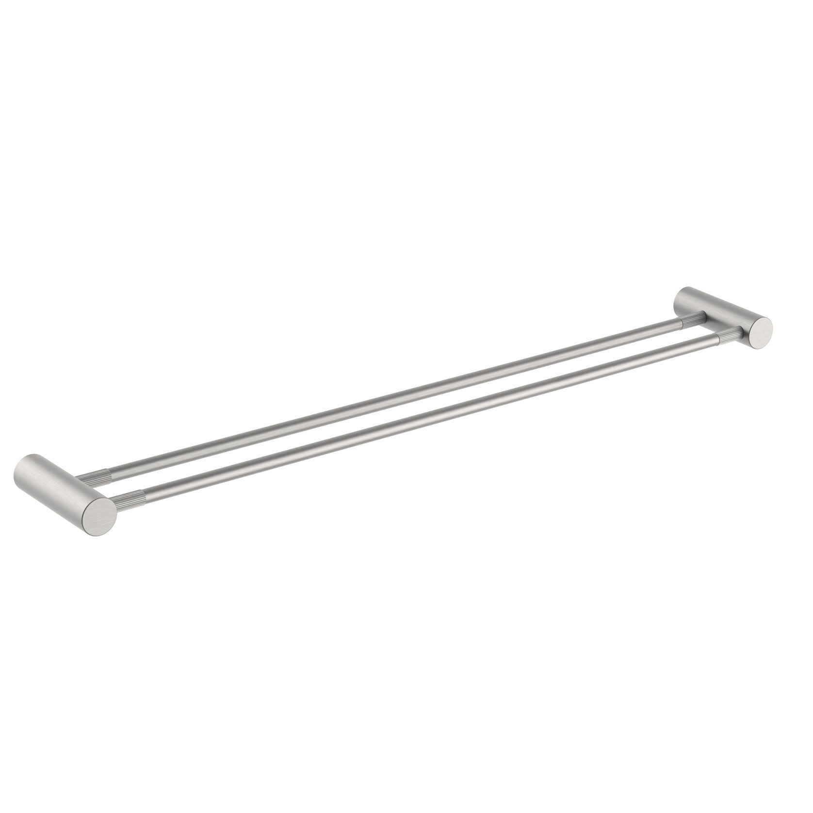 Caddence Double Towel Rail 800mm Brushed Nickel gallery detail image