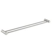 Caddence Double Towel Rail 800mm Brushed Nickel gallery detail image