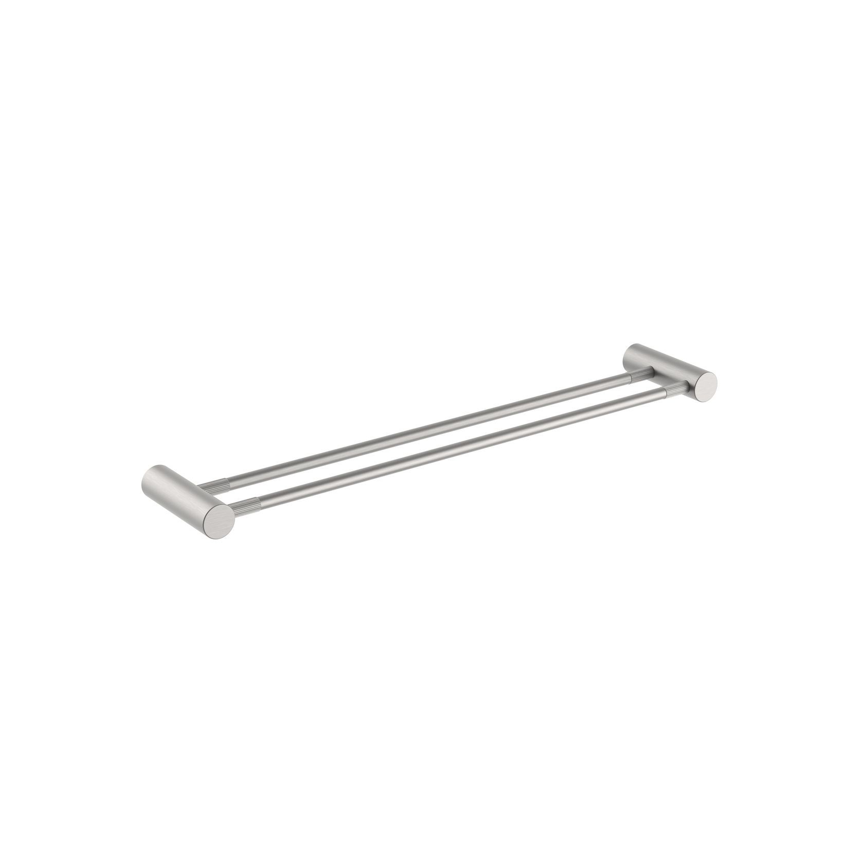 Caddence Double Towel Rail 600mm Brushed Nickel gallery detail image