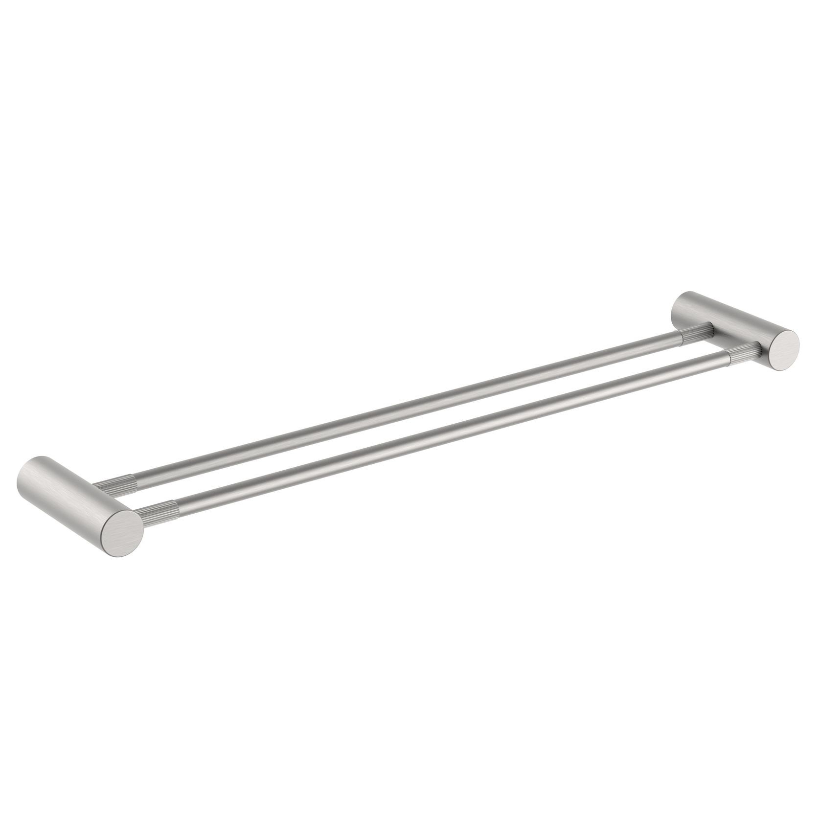 Caddence Double Towel Rail 600mm Brushed Nickel gallery detail image